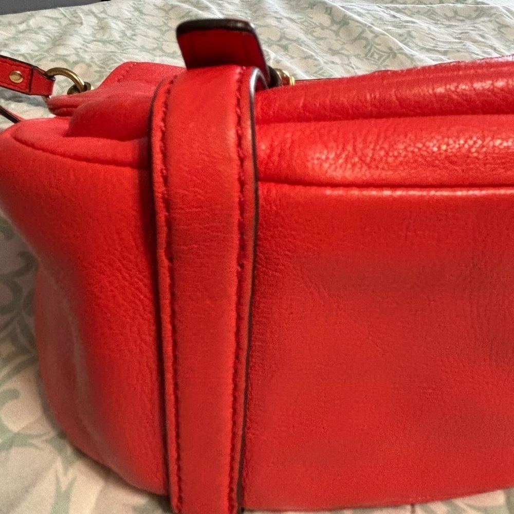 Coach 1941 Red Leather Crossbody Satchel Annabella Bag - Picture 4 of 9